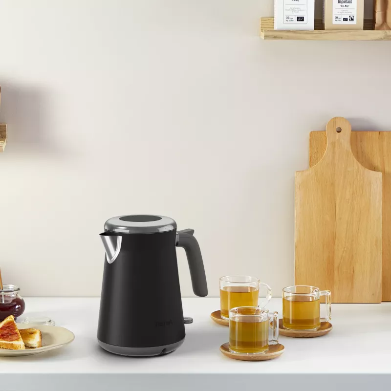 Elektriline veekeetja Tefal KI6668E0 — 1,7 L, 2400 W, roostevabast terasest korpus, must
