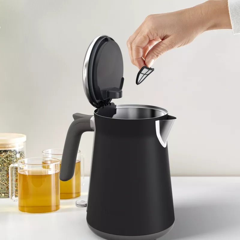 Elektriline veekeetja Tefal KI6668E0 — 1,7 L, 2400 W, roostevabast terasest korpus, must