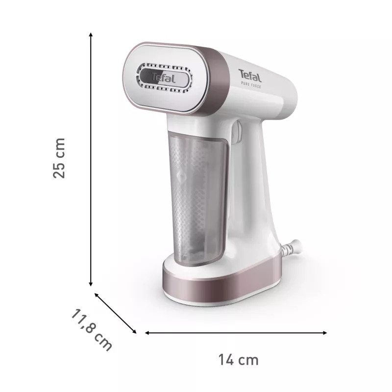 Tefal Pure Force DT8765E0 riideauruti Käsiauruti 0,18 L 1800 W Must, kaneelivärvi