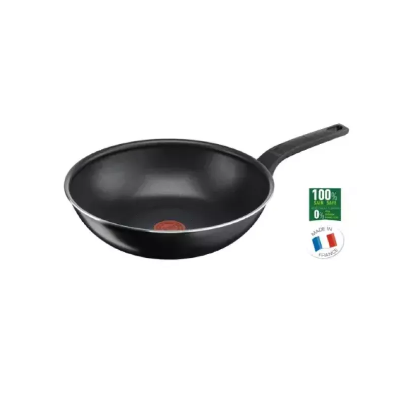 Wok/Stir-Fry pan Tefal Simply Clean B5671953, 28 cm, alumiinium, mittenakkuv titaankate, Thermo-Spot