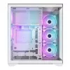 PC full-tower case MODECOM Volcano SPACE XL ARGB FULL TOWER 5F Valge — ATX, karastatud klaas, ARGB, USB-C