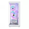 PC full-tower case MODECOM Volcano SPACE XL ARGB FULL TOWER 5F Valge — ATX, karastatud klaas, ARGB, USB-C