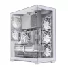 PC full-tower case MODECOM Volcano SPACE XL ARGB FULL TOWER 5F Valge — ATX, karastatud klaas, ARGB, USB-C