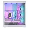 PC full-tower case MODECOM Volcano SPACE XL ARGB FULL TOWER 5F Valge — ATX, karastatud klaas, ARGB, USB-C