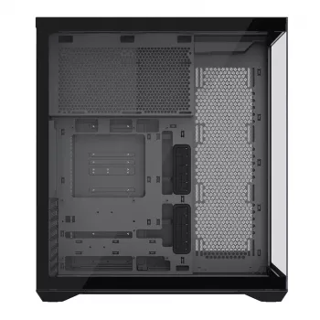 Full-Tower PC Case MODECOM Volcano SPACE XL NF — Must, karastatud klaas, ARGB, toetab micro-ATX, kuni 44 cm GPU, 3×3,5 tolli/4×2,5 tolli pesa, USB-A 2×, USB-C 1×