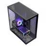 Full-Tower PC Case MODECOM Volcano SPACE XL NF — Must, karastatud klaas, ARGB, toetab micro-ATX, kuni 44 cm GPU, 3×3,5 tolli/4×2,5 tolli pesa, USB-A 2×, USB-C 1×