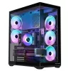 Full-Tower PC Case MODECOM Volcano SPACE XL NF — Must, karastatud klaas, ARGB, toetab micro-ATX, kuni 44 cm GPU, 3×3,5 tolli/4×2,5 tolli pesa, USB-A 2×, USB-C 1×