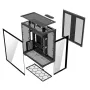 Full-Tower PC Case MODECOM Volcano SPACE XL NF — Must, karastatud klaas, ARGB, toetab micro-ATX, kuni 44 cm GPU, 3×3,5 tolli/4×2,5 tolli pesa, USB-A 2×, USB-C 1×