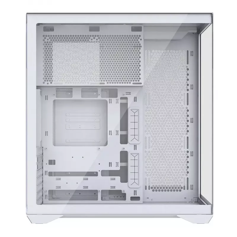 Full-tower PC korpus MODECOM Volcano SPACE XL FULL TOWER NF Valge — ARGB, karastatud klaas, 8 laienduspesa, kuni 440 mm GPU