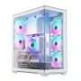 Full-tower PC korpus MODECOM Volcano SPACE XL FULL TOWER NF Valge — ARGB, karastatud klaas, 8 laienduspesa, kuni 440 mm GPU