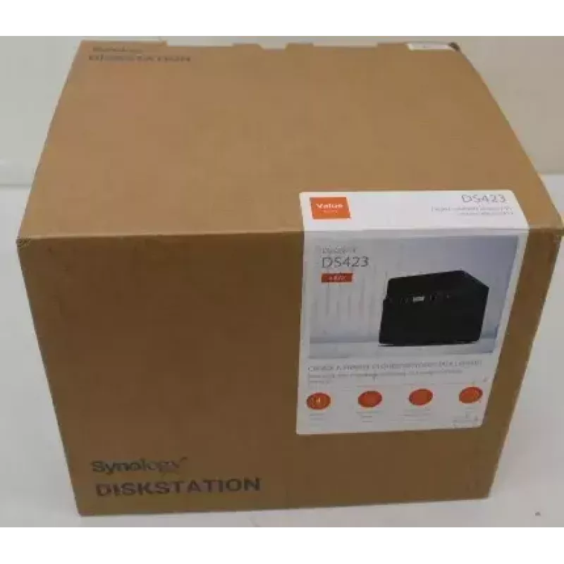 Torn-NAS SYNOLOGY DS423 — Realtek RTD1619B 1,7 GHz, 2 GB DDR4, 4 x 3,5-tolline kiirvahetus, 2x1GbE, 2xUSB3.2, RAID