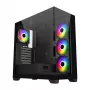 FSP M340-BA korpus Midi Tower mITX, mATX, ATX Must ARGB, Midi Tower, PC, Must, ATX, micro ATX, Mini-ITX, Klaas, SPCC, 17 cm