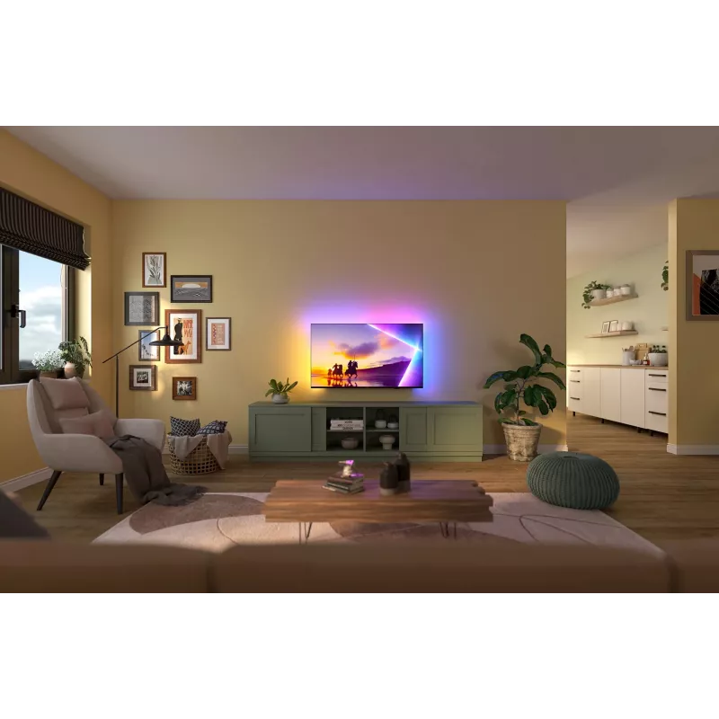 TV Philips 43PUS8450/12 43-tolline QLED 4K Ultra HD, 3840×2160, Titan OS, Wi‑Fi, Ethernet, Must