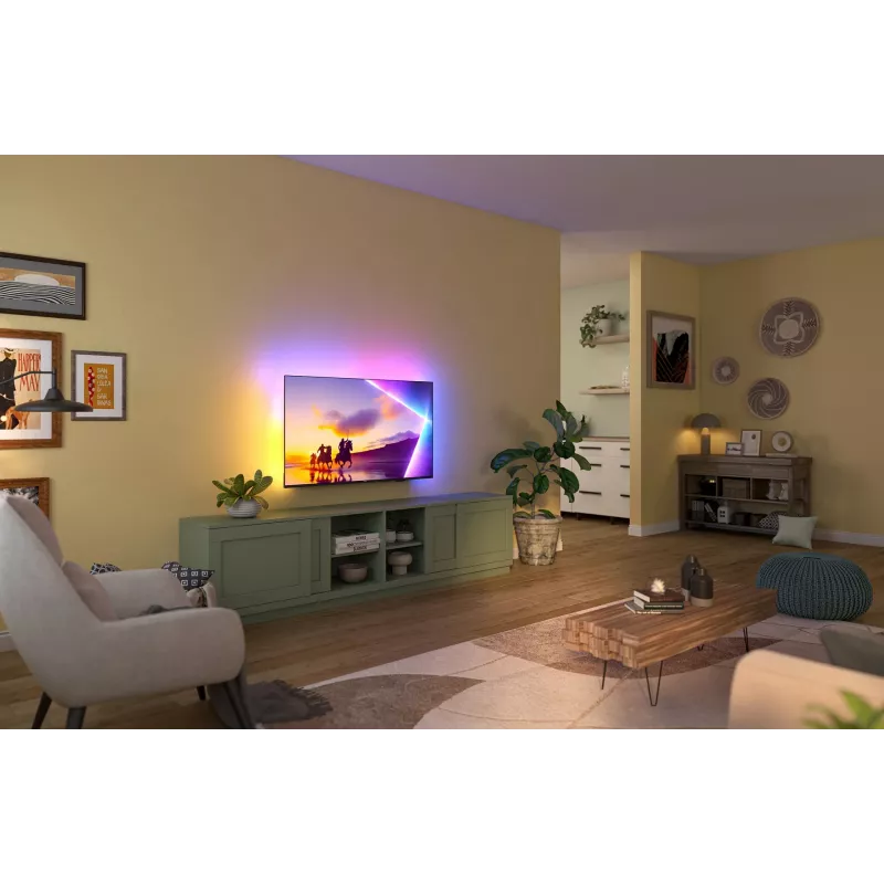 TV Philips 43PUS8450/12 43-tolline QLED 4K Ultra HD, 3840×2160, Titan OS, Wi‑Fi, Ethernet, Must
