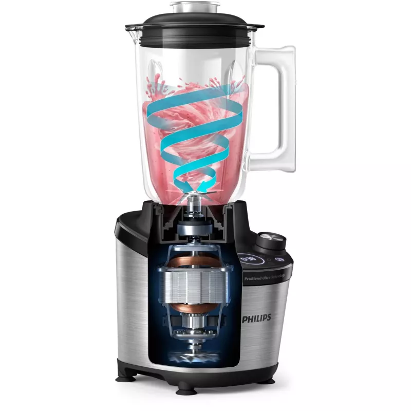 Lauapealne blender Philips 7000 series HR3760/10 Must Roostevaba teras
