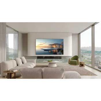 115-tolline TCL 115C7K 4K Ultra HD QD‑Mini LED nutiteler, 3840×2160, 3000 cd/m², PPI 4600, Wi‑Fi, Ethernet, DVB