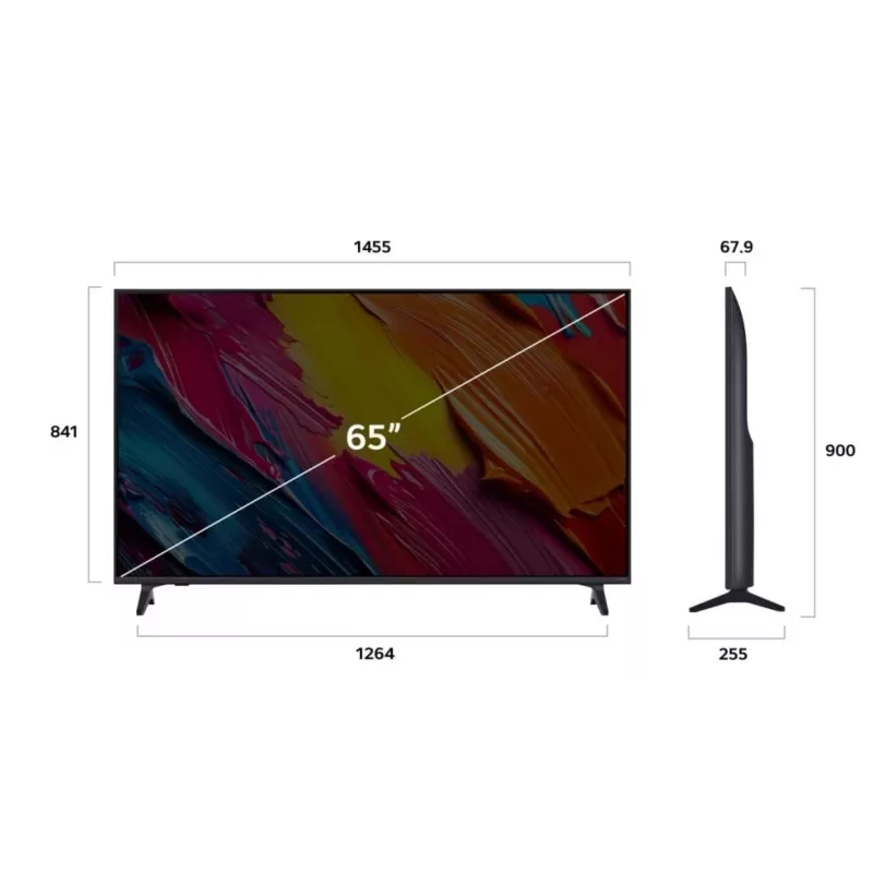 LG QNED AI 65QNED70A6A teler 165.1 cm (65 tolli) 4K Ultra HD nutiteler Wi-Fi must