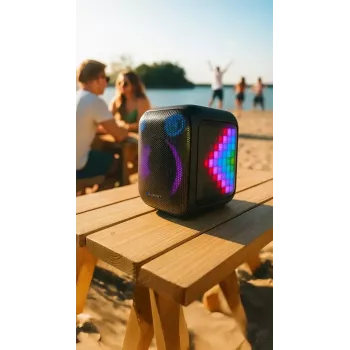 Sise-/välistingimustes kasutatav kõlarisüsteem BLAUPUNKT PB6LED — 40 W RMS, Bluetooth, FM, MicroSD, LED-ekraan, 4500 mAh aku