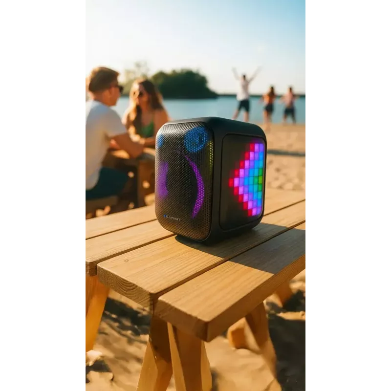 Sise-/välistingimustes kasutatav kõlarisüsteem BLAUPUNKT PB6LED — 40 W RMS, Bluetooth, FM, MicroSD, LED-ekraan, 4500 mAh aku
