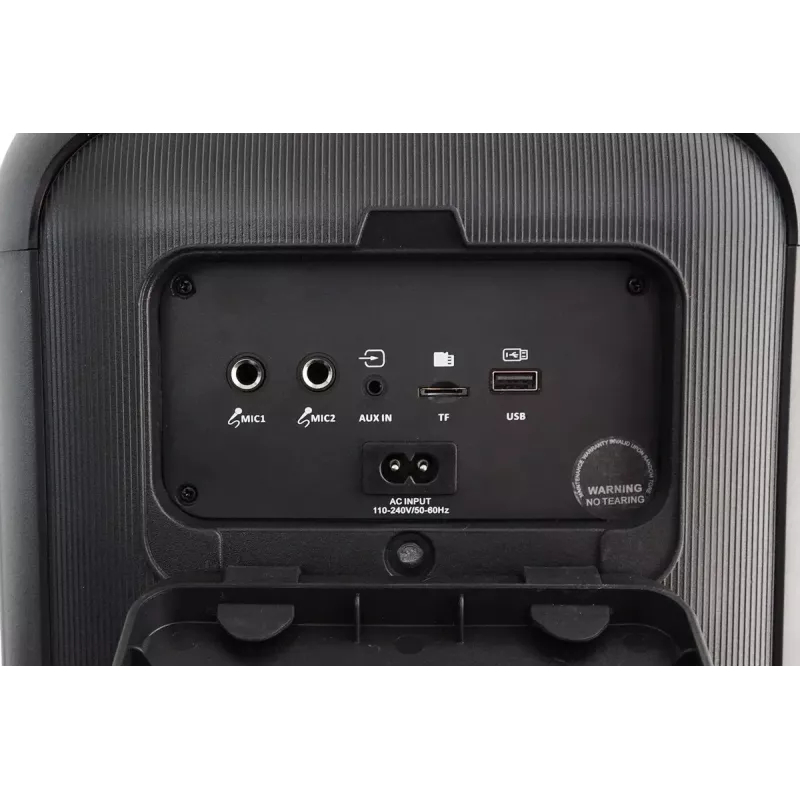 Sise-/välistingimustes kasutatav kõlarisüsteem BLAUPUNKT PB6LED — 40 W RMS, Bluetooth, FM, MicroSD, LED-ekraan, 4500 mAh aku
