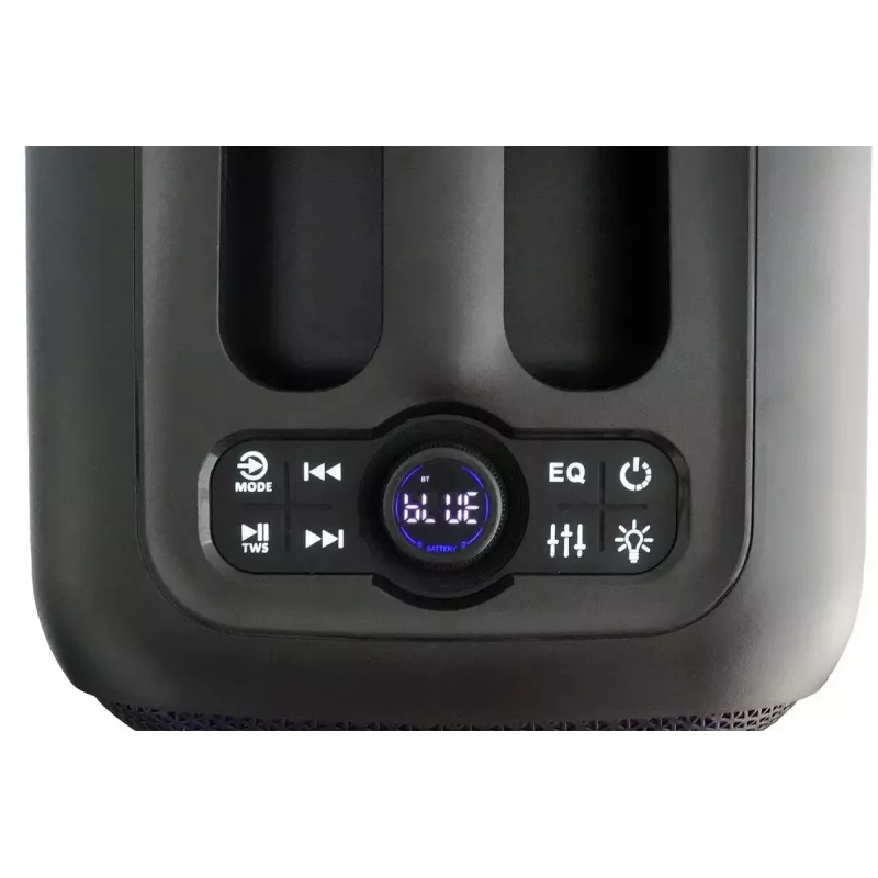 Sise-/välistingimustes kasutatav kõlarisüsteem BLAUPUNKT PB6LED — 40 W RMS, Bluetooth, FM, MicroSD, LED-ekraan, 4500 mAh aku