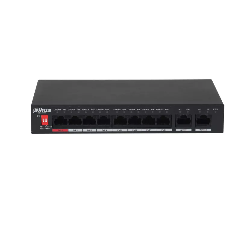Dahua Technology PoE PFS3010-8ET-96-V2 võrgulüliti haldamata Gigabit Ethernet (10/100/1000) Power over Ethernet (PoE) must