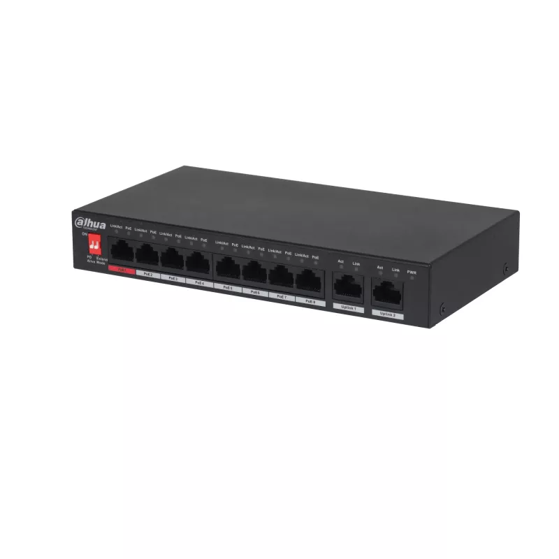 Dahua Technology PoE PFS3010-8ET-96-V2 võrgulüliti haldamata Gigabit Ethernet (10/100/1000) Power over Ethernet (PoE) must