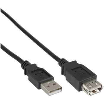 USB 2.0 pikenduskaabel tüüp A isane/emane InLine 34605B must 5m