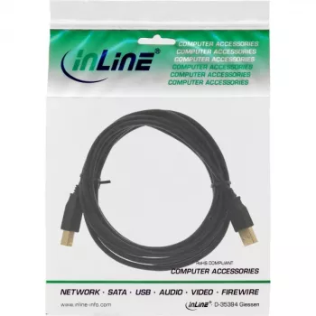 USB 2.0 pikenduskaabel tüüp A isane/emane InLine 34605B must 5m