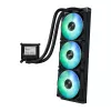 Universaalne vedelikjahuti ASUS MAX GAMING LC 360 ARGB LCD — 360 mm radiaator, 120 mm ventilaatorid, toetab AM4/AM5/LGA1700, must