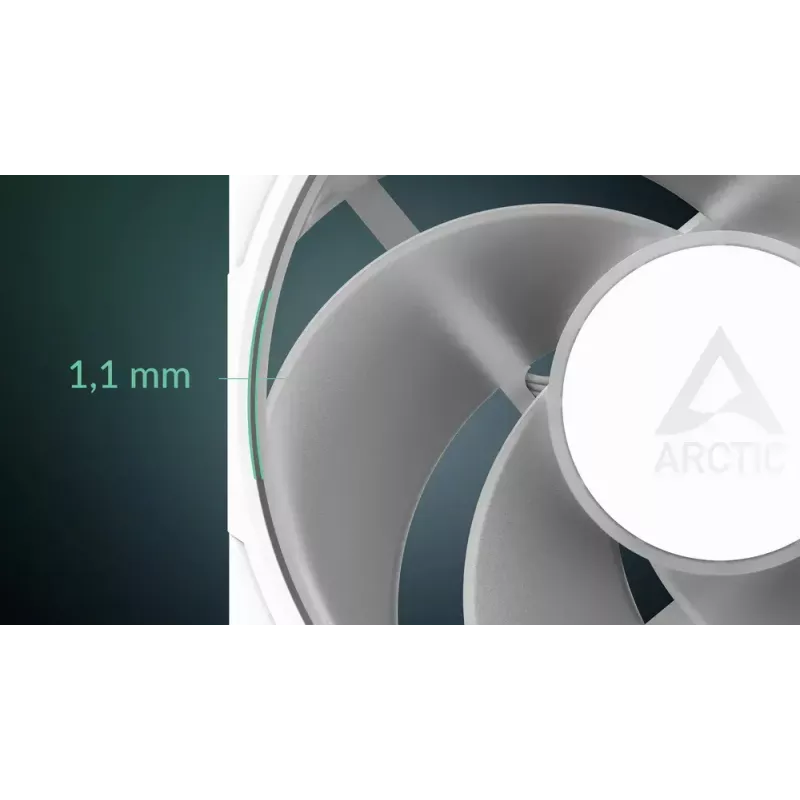 120 mm Arctic Freezer P12 Pro Reverse A-RGB PWM ventilaator (valge) — 124 m³/h, FDB, kaablijaotur