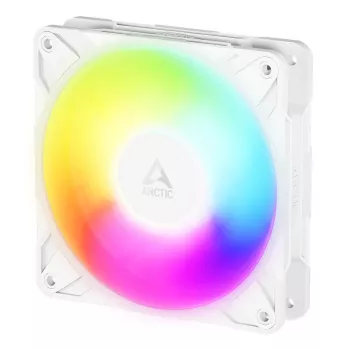 120 mm Arctic Freezer P12 Pro Reverse A-RGB PWM ventilaator (valge) — 124 m³/h, FDB, kaablijaotur