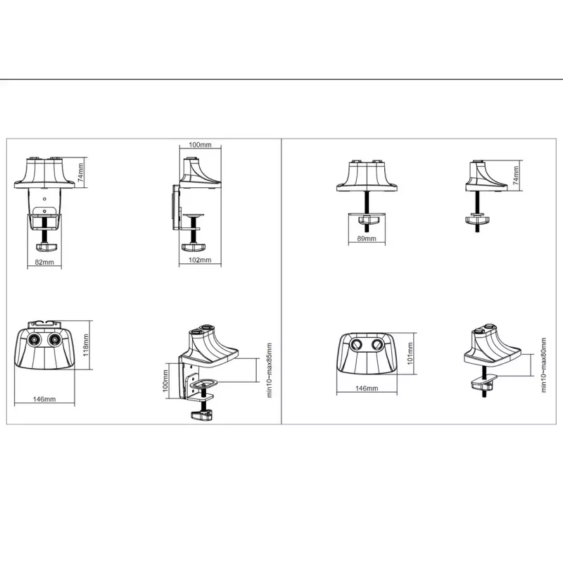 Multibrackets M Deskmount Gas Spring Dual Must
