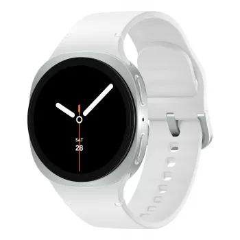 Samsung Galaxy Watch 8 3,3 cm (1,3-tolline) AMOLED 40 mm digitaalne 438 x 438 pikslit puuteekraan Hõbedane Wi-Fi GPS (satelliit)