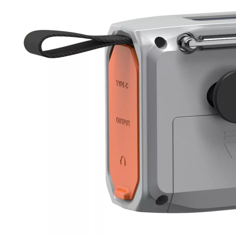 Kaasaskantav väntraadio Marmitek RESQ 100 — DAB/DAB+/FM, 3 W, LCD, USB‑C, 3,5 mm pesa, helehall