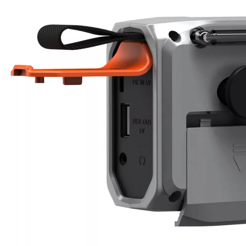 Kaasaskantav väntraadio Marmitek RESQ 100 — DAB/DAB+/FM, 3 W, LCD, USB‑C, 3,5 mm pesa, helehall