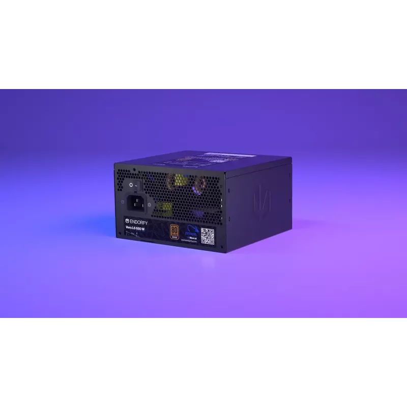 Toiteplokk ENDORFY Vero L6 650 W ATX 24-kontaktiline, 80 PLUS Bronze, 120 mm ventilaator, must