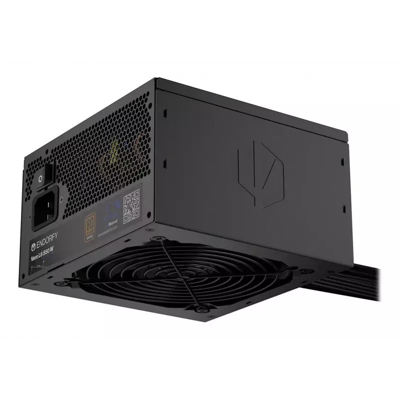 Toiteplokk ENDORFY Vero L6 550 W ATX 24-pin 80 PLUS Bronze, 120 mm ventilaator, must