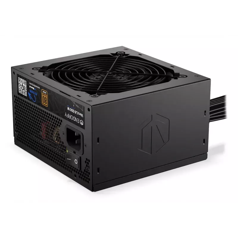 Toiteplokk ENDORFY Vero L6 550 W ATX 24-pin 80 PLUS Bronze, 120 mm ventilaator, must