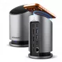 AXAGON HMC-WL9 USB-C 9‑in‑1 dokkimisjaam koos 10 Gbps, 100 W PD, 8K HDMI, Etherneti ja juhtmevaba laadimisega