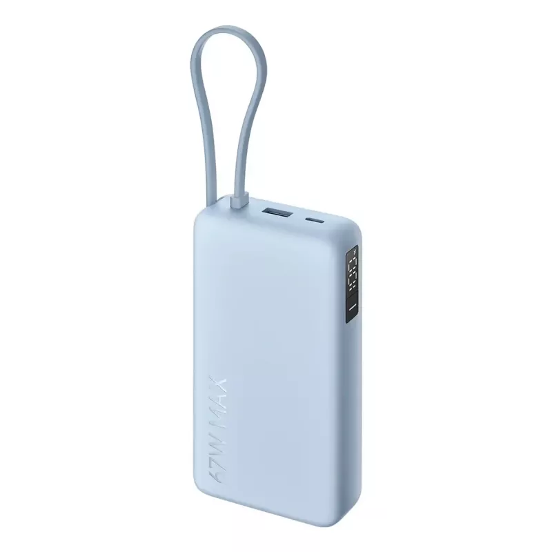 Akupank Xiaomi 67W 20000 mAh Li-Ion Sinine — 11,1 V, USB-A + USB-C, toetab 3 seadet