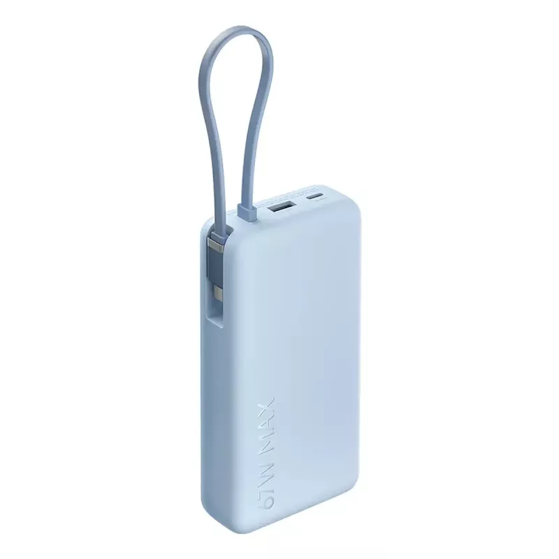 Akupank Xiaomi 67W 20000 mAh Li-Ion Sinine — 11,1 V, USB-A + USB-C, toetab 3 seadet