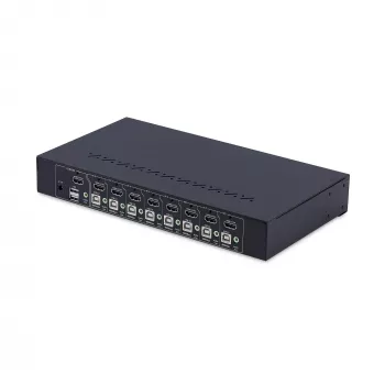 StarTech.com 8-pordiline HDMI KVM-lüliti koos 1U rack-kinnituskomplektiga, 4K 60Hz HDMI 2.0, nupuvajutuse ja kiirklahviga lülitamine, 4-pordiline USB-jaotur, OS-sõltumatu, TAA-le vastav