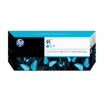 HP 91 775-ml tsüaan DesignJet Pigment tindikassett, HP DesignJet Z6100 Printer series, Thermal inkjet, tsüaan, 324 mm, 120 mm, 64 mm