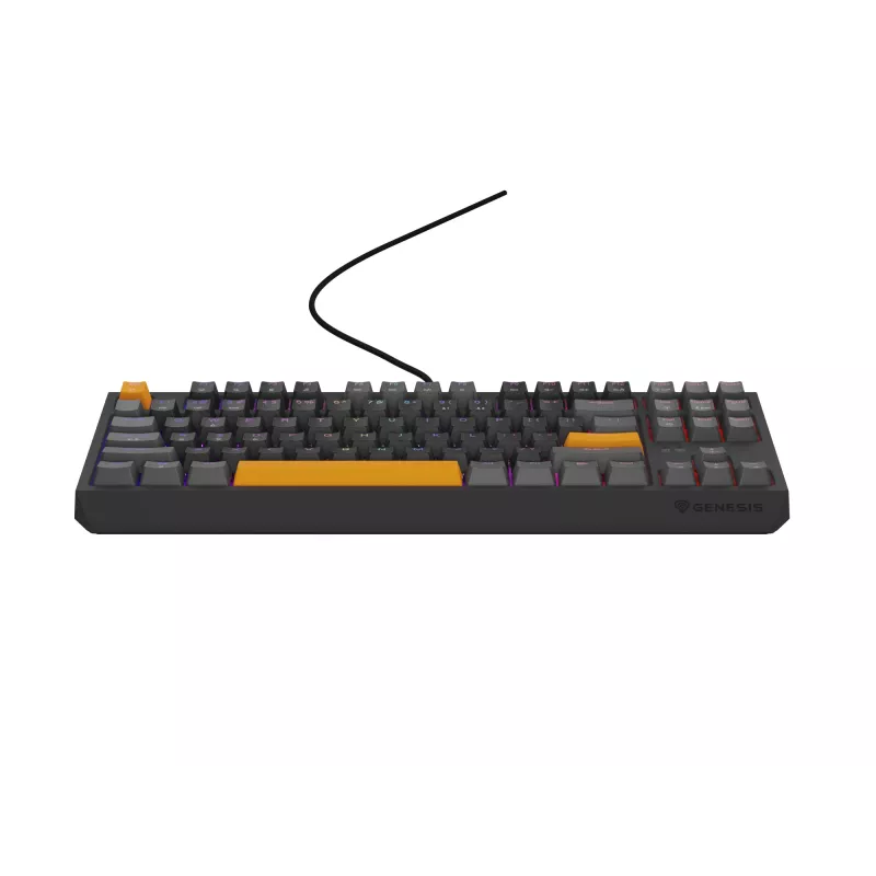 GENESIS Thor 230 TKL klaviatuur Mängimine USB + RF Wireless + Bluetooth QWERTY Must, Hall, Oranž
