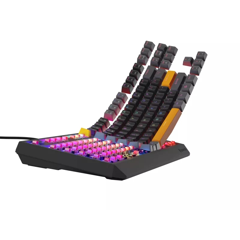 GENESIS Thor 230 TKL klaviatuur Mängimine USB + RF Wireless + Bluetooth QWERTY Must, Hall, Oranž