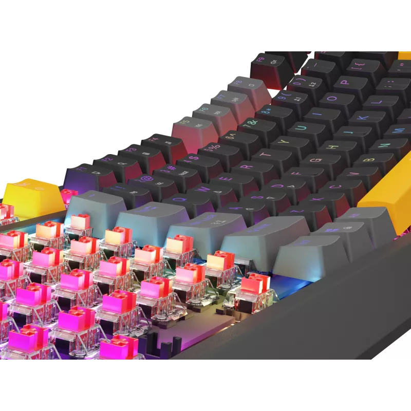 GENESIS Thor 230 TKL klaviatuur Mängimine USB + RF Wireless + Bluetooth QWERTY Must, Hall, Oranž