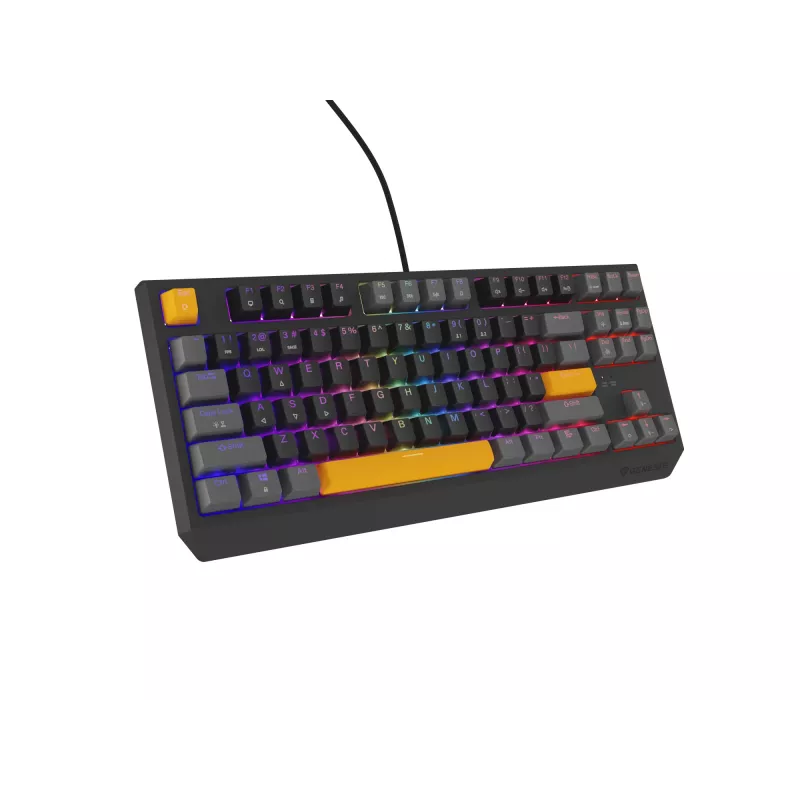 GENESIS Thor 230 TKL klaviatuur Mängimine USB + RF Wireless + Bluetooth QWERTY Must, Hall, Oranž