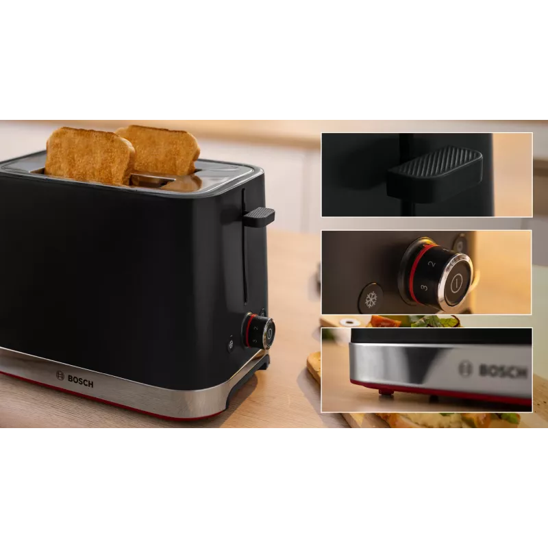 Bosch TAT4M223 röster 4 2 viilu 950 W must, roostevaba teras