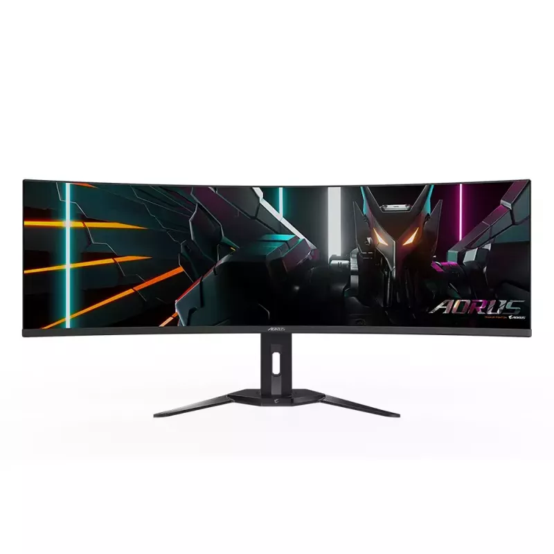 Monitor GIGABYTE 49 tolli OLED CO49DQ DQHD 5120×1440 144 Hz, HDR, FreeSync, 10-bit, 2×HDMI 2.1, USB-C, VESA 100×100
